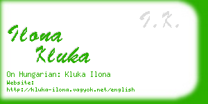 ilona kluka business card